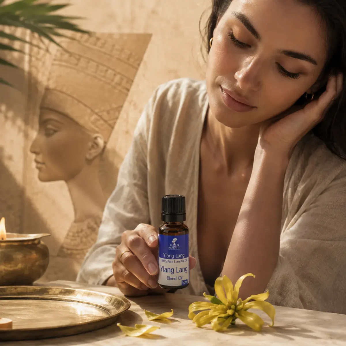 A girl with the scent of Nefertiti oil