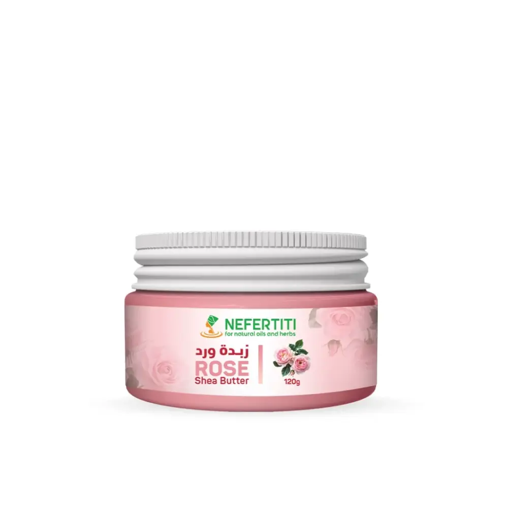 Cream with rose essential oil based on shea butter